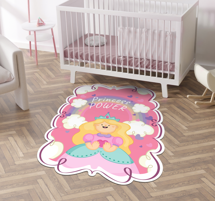 Vinyl Teppich Kinderzimmer prinzessinnen-power-spielmatte - TenStickers