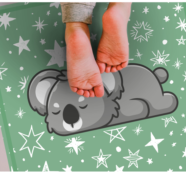 Vinyl Teppich Kinderzimmer schlafende koala-sterne - TenStickers