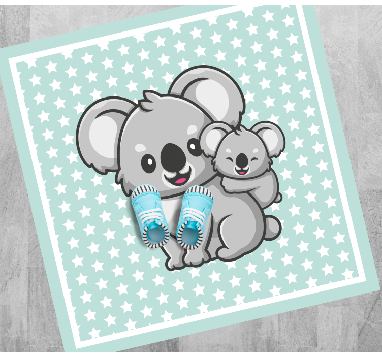 Vinyl Teppich Kinderzimmer koala-mama und -baby - TenStickers