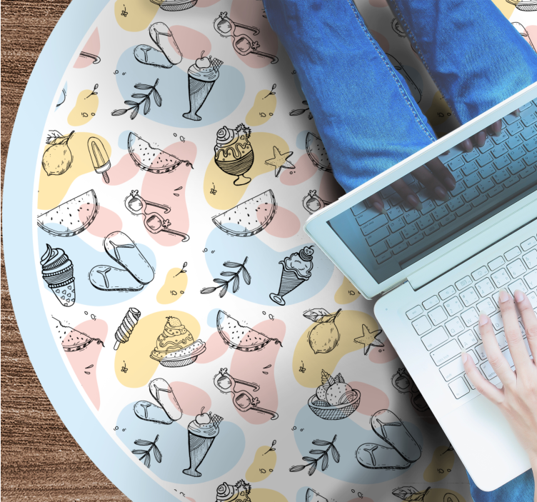 Vinyl Teppich kindlich entzückende süßwarenkollektion - TenStickers