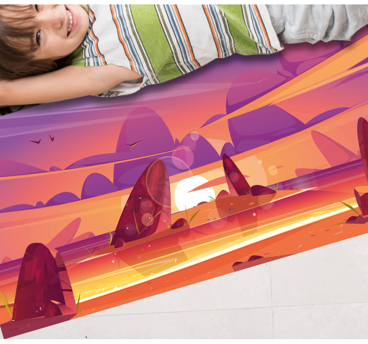 Vinyl Teppich Natur sonnenuntergang dessert aussicht - TenStickers