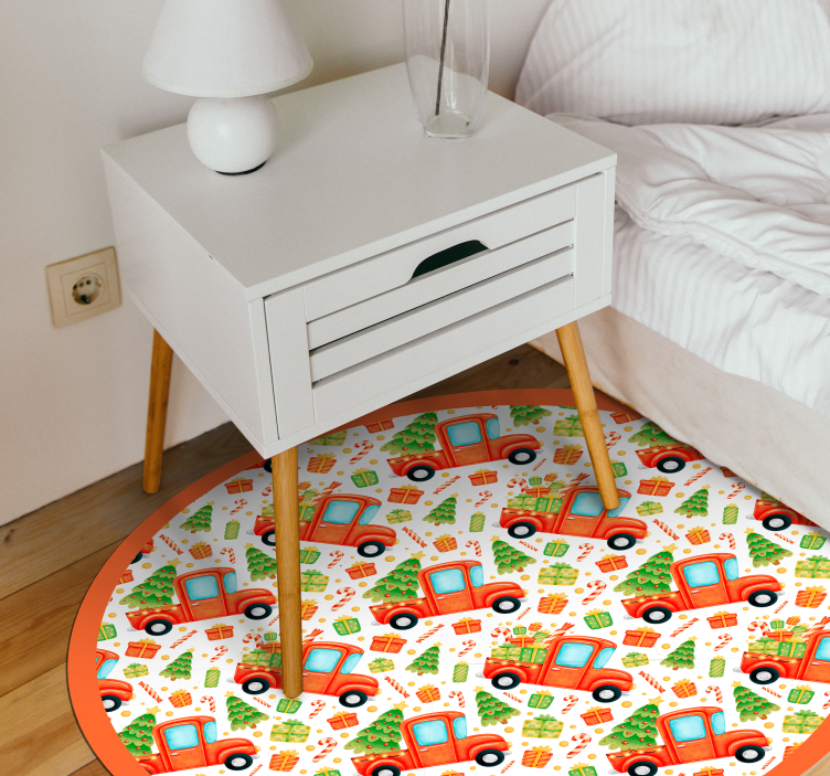 Vinyl Teppich kindlich spielerischer transportkreis - TenStickers