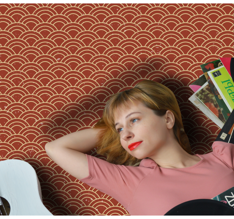 Vinyl Teppich geometrisch geschwungenes wellenmuster - TenStickers