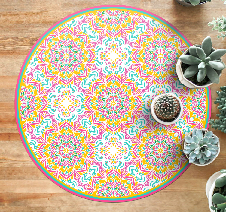 Vinyl Teppich Mandala runder mandala - TenStickers