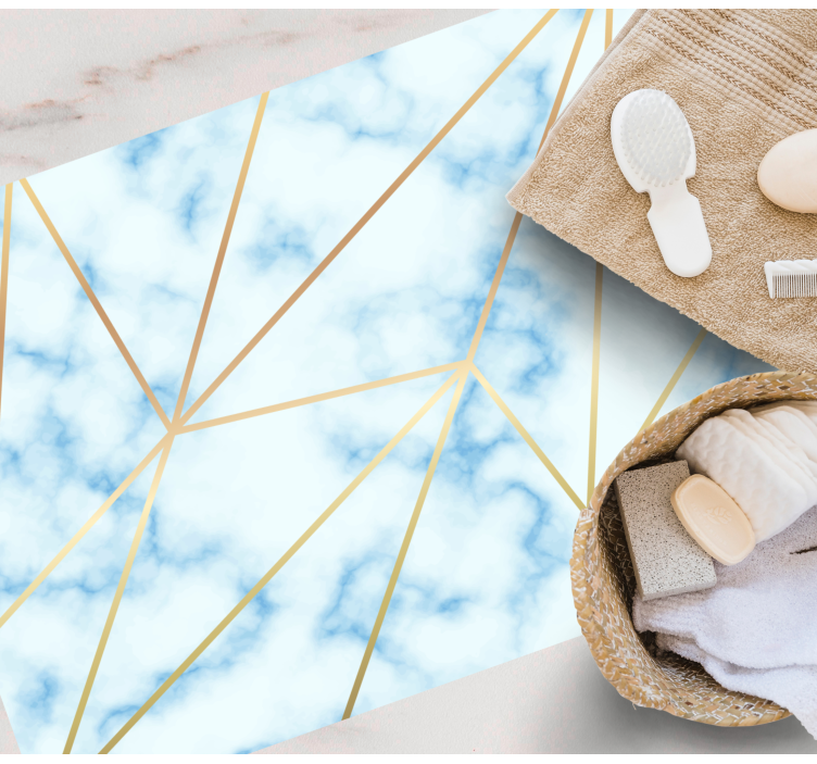 Vinyl Teppich Marmor stilvolles geometrisches motiv - TenStickers