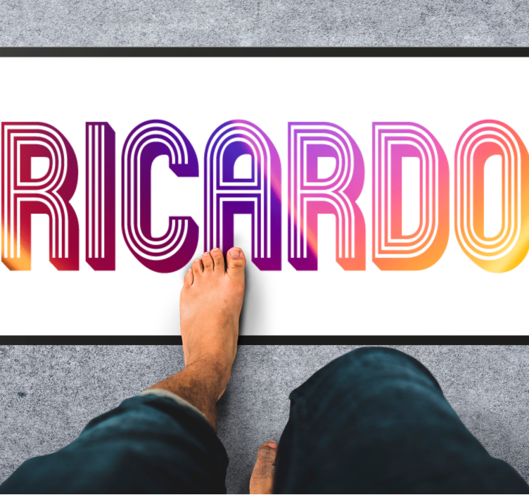 Vinyl Teppich Jugendzimmer benutzerdefinierter name neon - TenStickers