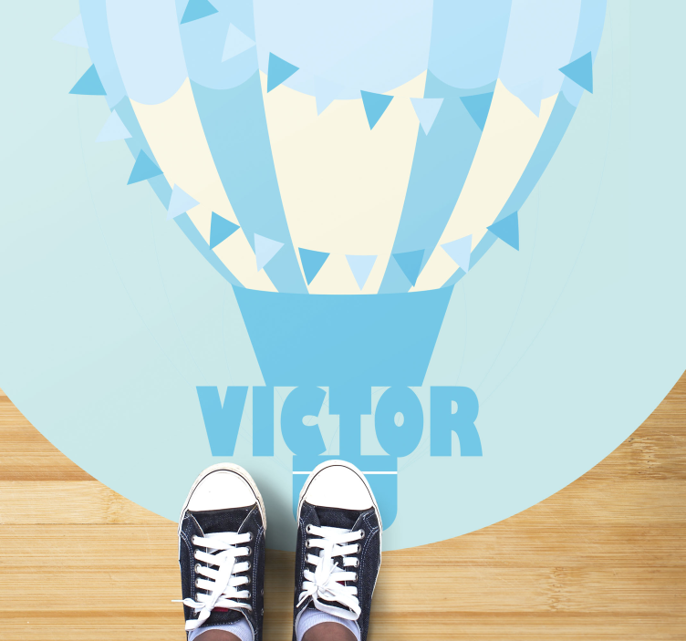 Vinyl Teppich mit Namen personalisierbarer ballon - TenStickers