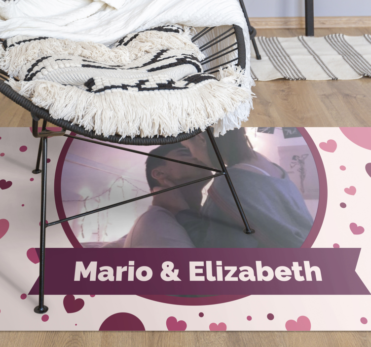 Vinyl Teppich Schlafzimmer personalisiertes liebesbild - TenStickers
