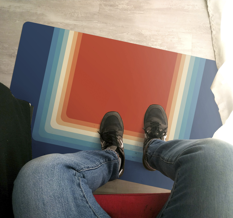 Vinyl Teppich modern lebendige mehrlagige streifen - TenStickers