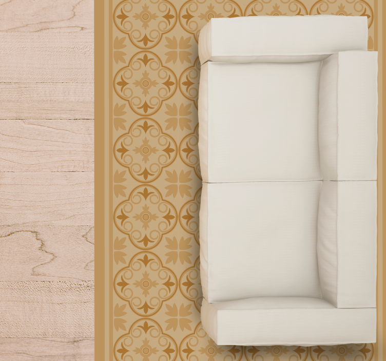 Vinyl Teppich Wohnzimmer geometrisches fliesenmotiv - TenStickers