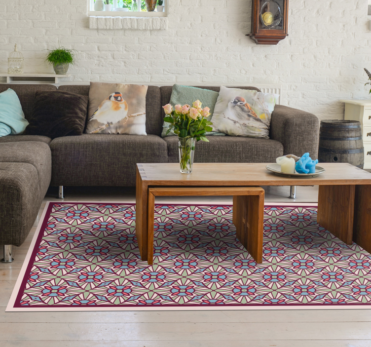 Vinyl Teppich Wohnzimmer lebendige komposition - TenStickers