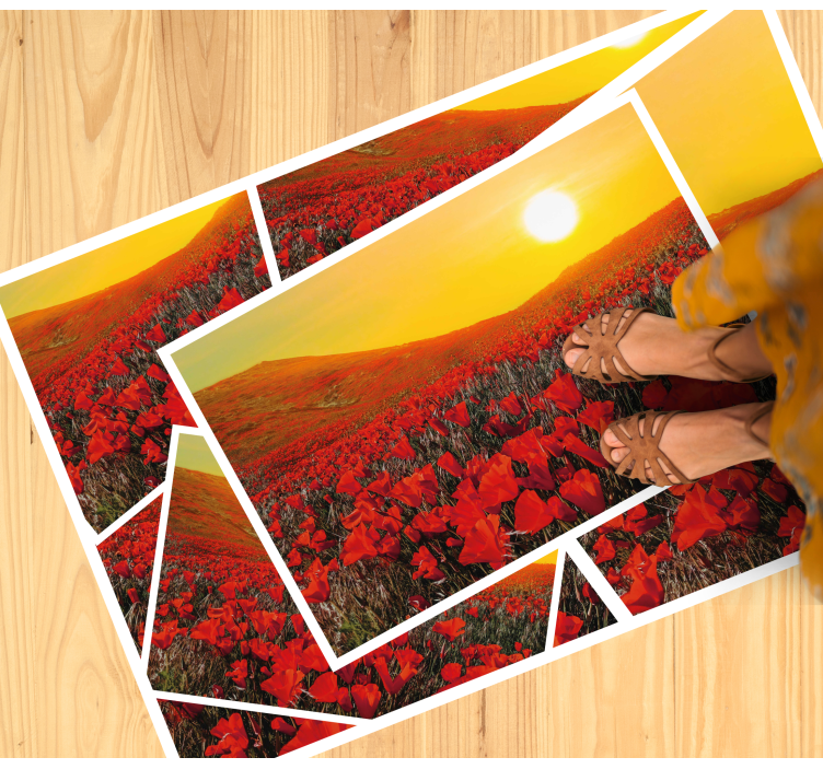 Vinyl Teppich Natur lebendige blumenfelder - TenStickers