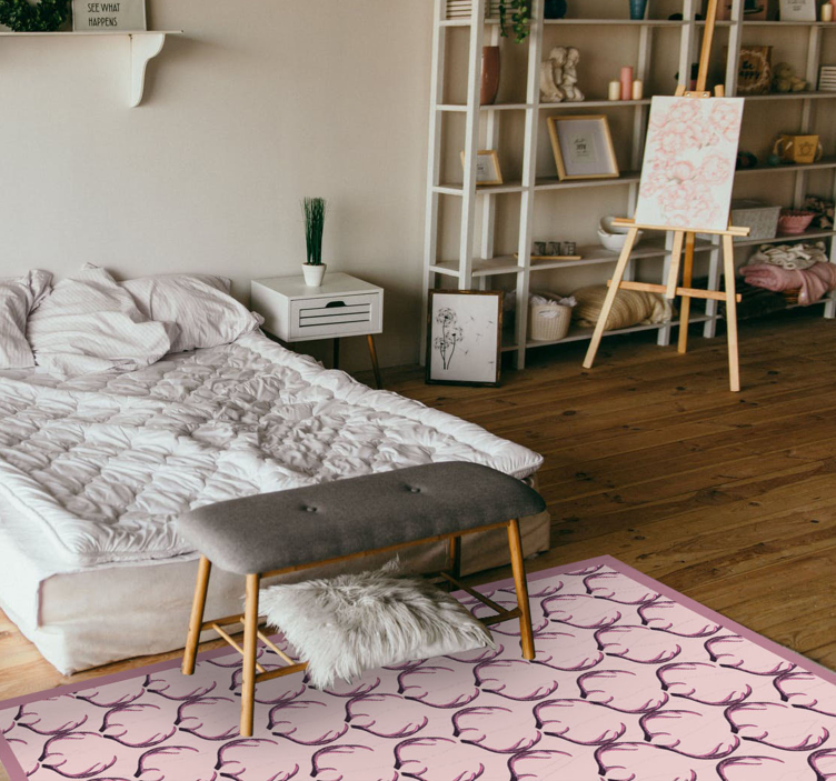 Vinyl Teppich nordisch elegantes geweihmotiv - TenStickers