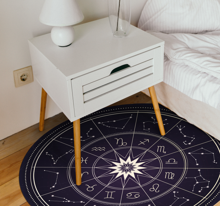 Vinyl Teppich rund astrologischer kompass - TenStickers
