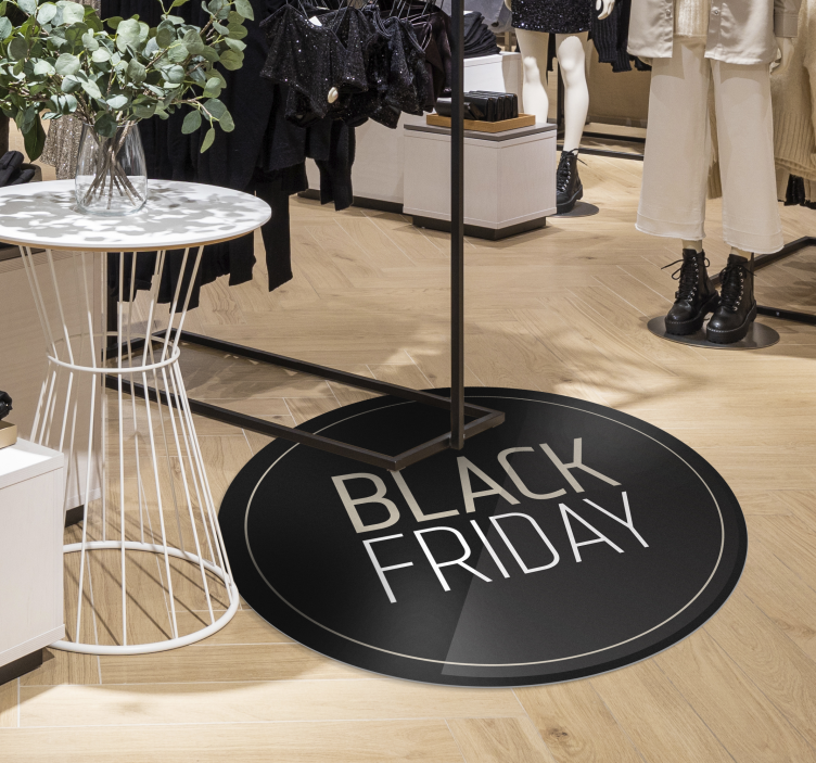 Vinyl Teppich rund  Black Friday - TenStickers
