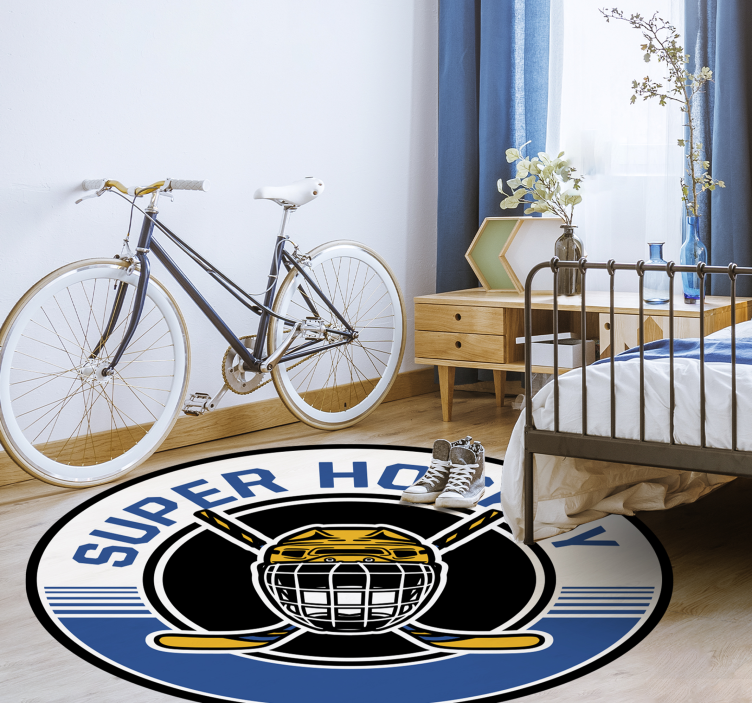 Vinyl Teppich Spiele hockey-emblem - TenStickers