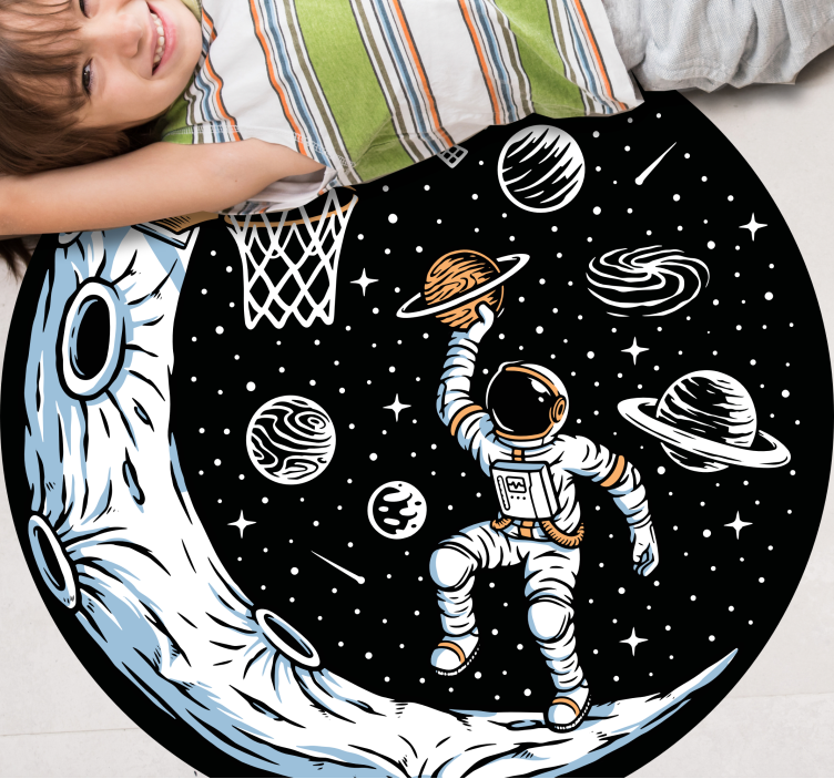 Vinyl Teppich Sterne astronauten-dunking - TenStickers