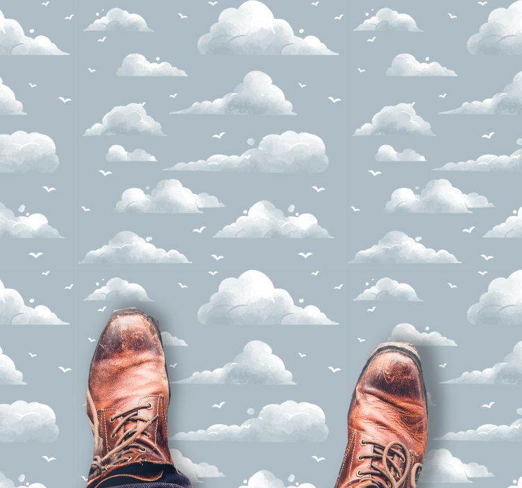 Vinyl Teppich Baby bewölkten himmel muster - TenStickers