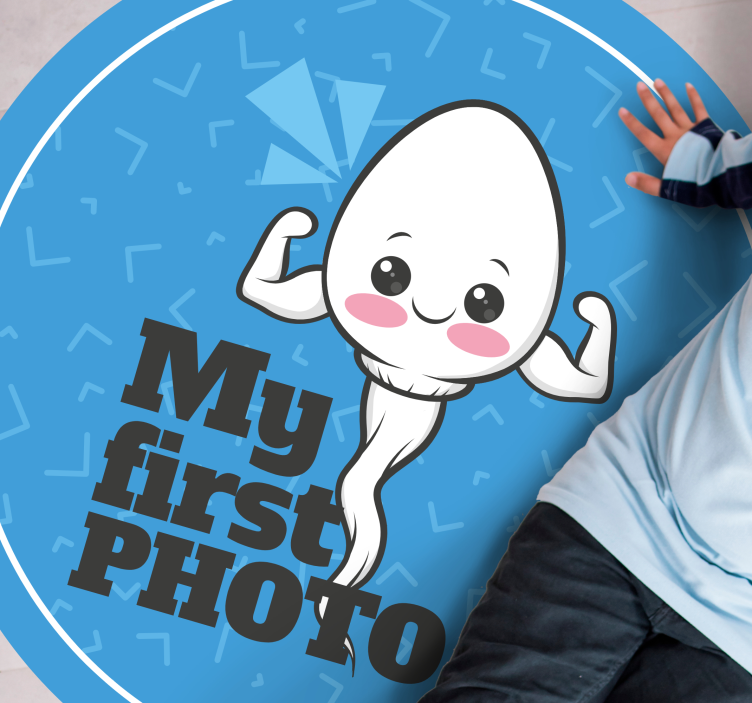 Vinyl Teppich Text mein erstes foto - TenStickers