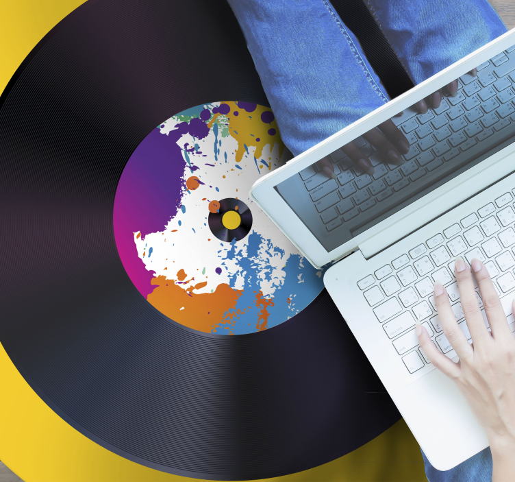 Vinyl Teppich Textur abstrakte splash-aufzeichnung - TenStickers