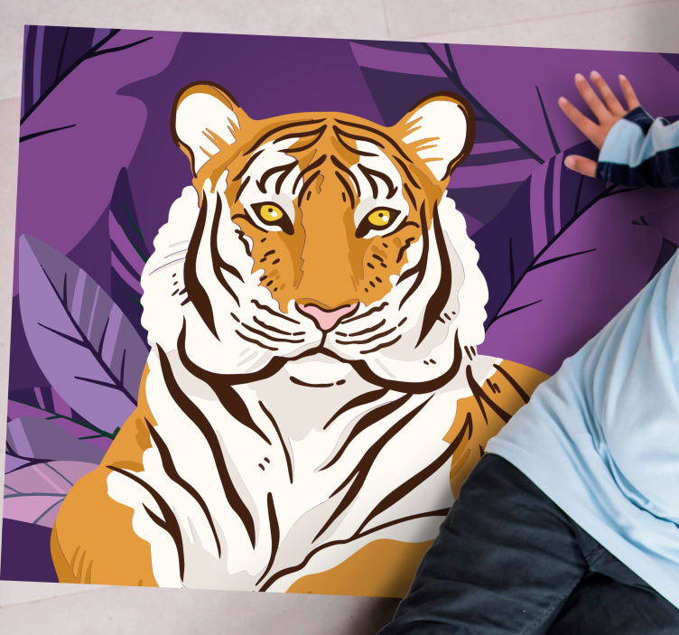 Vinyl Teppich Tiere tiger-illustration - TenStickers