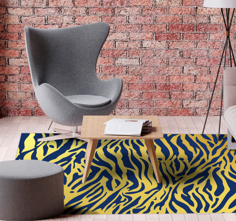 Vinyl teppich tiermuster im zebra streifen design - TenStickers