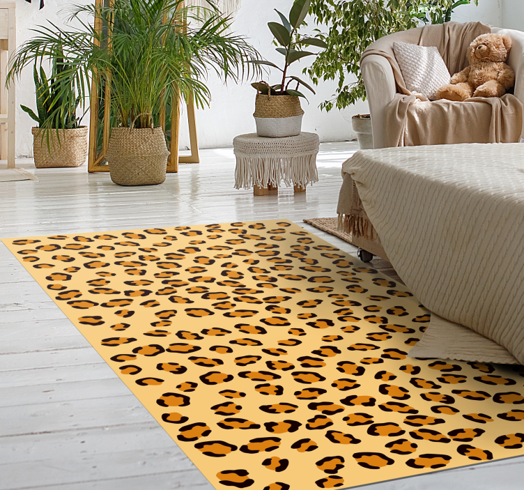 Vinyl Teppich Tiermuster leopardenflecken - TenStickers