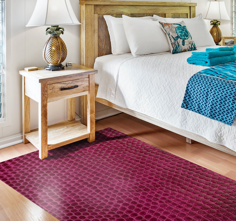 Vinyl Teppich Tiermuster strukturierter purpurroter stoff - TenStickers