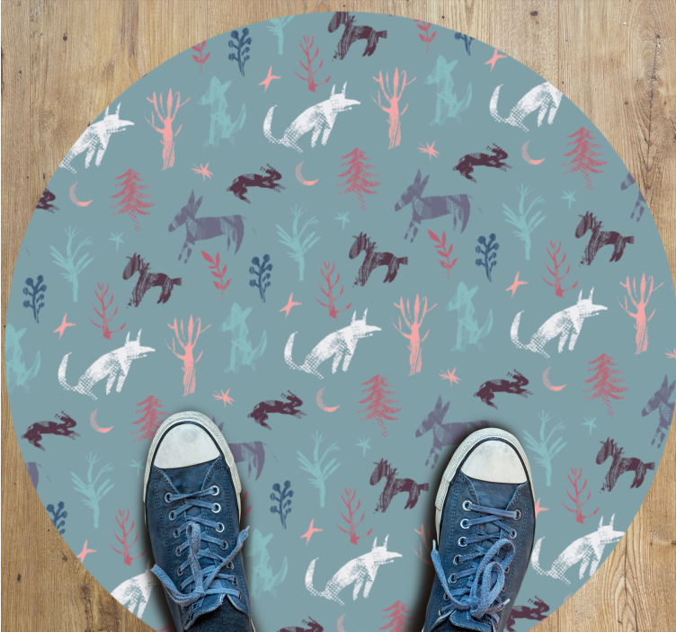 Vinyl Teppich Tiermuster von der natur inspirierte kreaturen - TenStickers