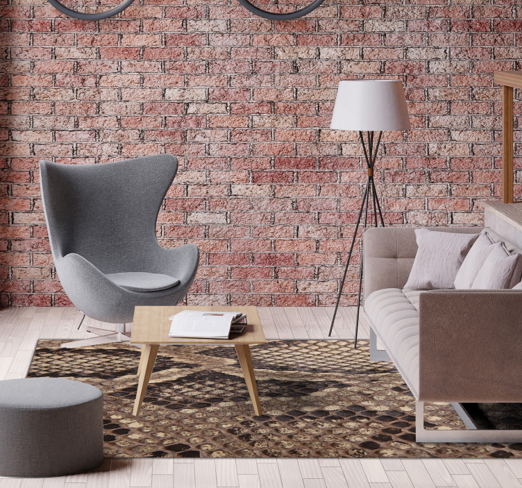 Vinyl Teppich Wohnzimmer Schlangenleder - TenStickers