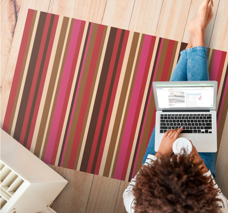 Vinylteppich gestreift Bohemian Streifen Muster - TenStickers