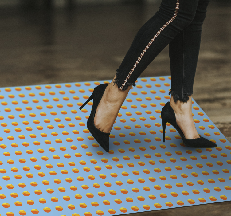 Vinylteppich Holzoptik sonnenschein orangen muster - TenStickers