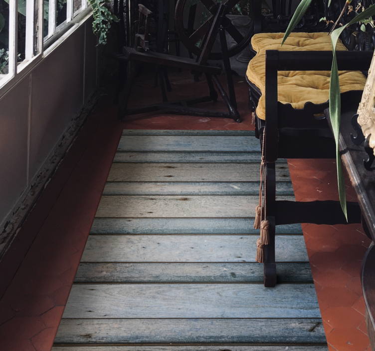 Vinylteppich holzoptik verwitterte dielen - TenStickers