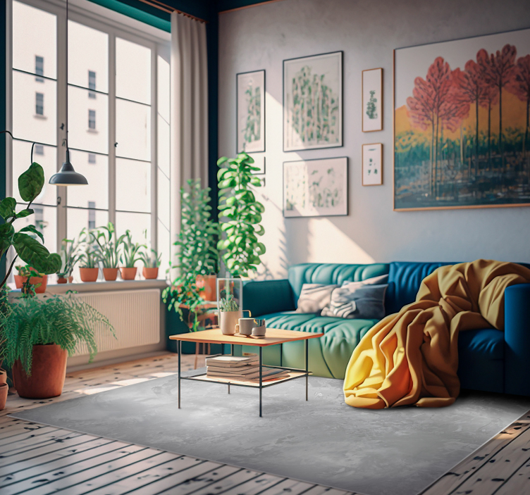 Vinylteppich Steine Hellgrauer beton - TenStickers