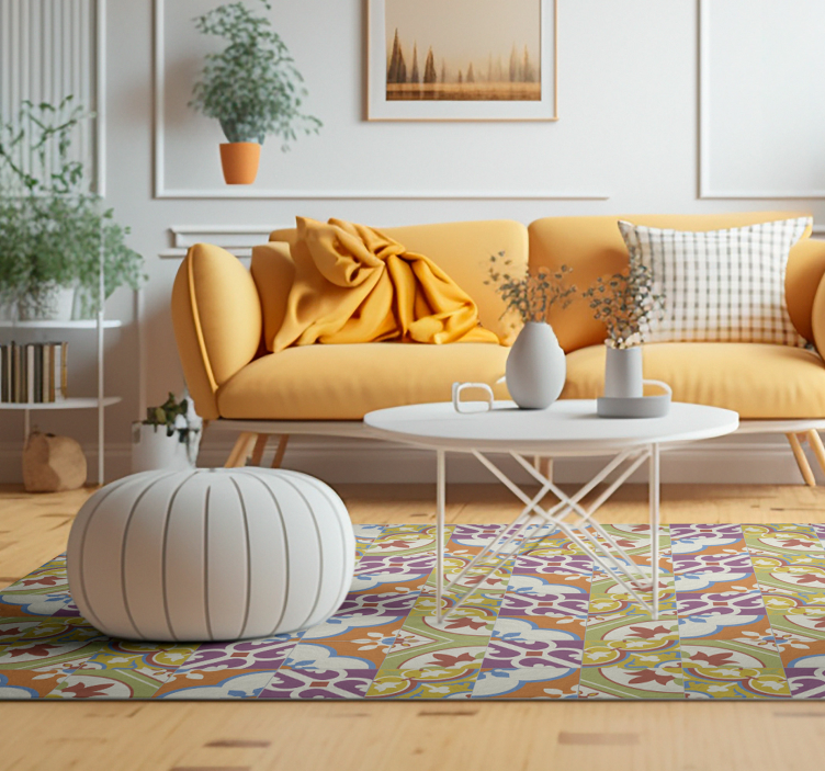 Vinylteppich Retro ornamentale Fliesen - TenStickers