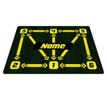 Rechteckig Fußball Training Vinyl Teppich Dunkelgrün - TenStickers
