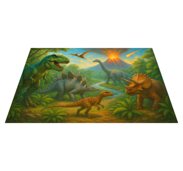 Vinyl Teppich Tiere aussterben der dinosaurier - TenStickers