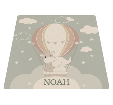 Vinyl teppich kindlich mit pastellfarbenem ballon - TenStickers