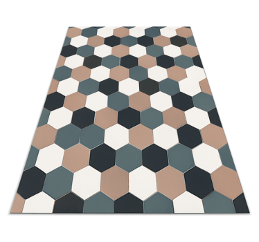 Vinyl teppich küche moderne hexagonale fliesen - TenStickers