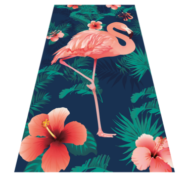 Vinyl teppich tiere tropische rosa flamingos - TenStickers