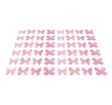 Vinyl teppich tiere im design pinker schmetterlinge - TenStickers