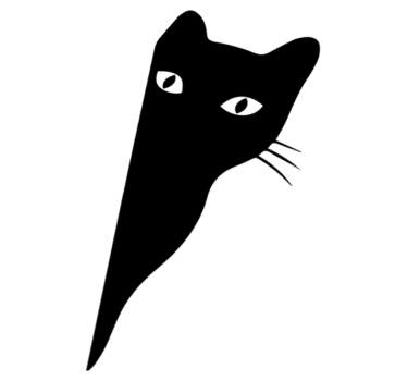 Vinyl teppich tiere mit schauendem kater - TenStickers