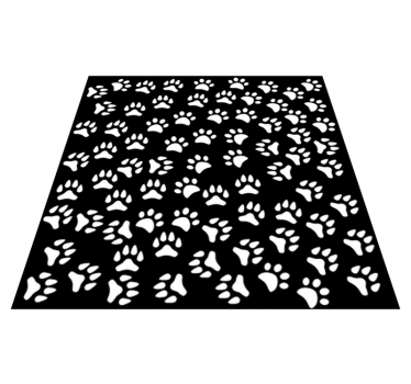 Vinyl teppich tiere mit weißen tiermotiven - TenStickers