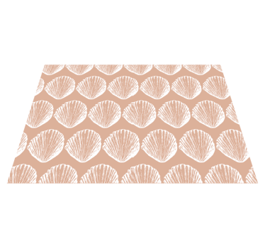 Vinyl teppich tiere im retro muschelbeige muster - TenStickers