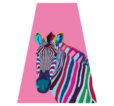 Vinyl teppich tiere zebra pop art iphone - TenStickers