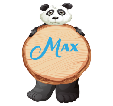 Vinyl teppich tiere panda mit namen - TenStickers