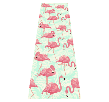 Vinyl teppich tiere mit gezeichneten rosa flamingos - TenStickers