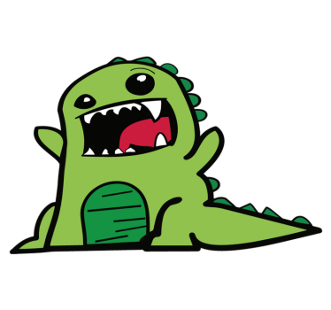 Vinyl teppich tiere grünes dinosaurier doodle gruselig - TenStickers