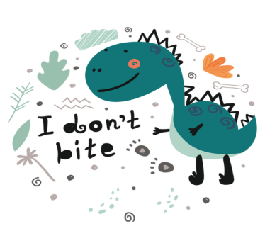 Vinyl teppich tiere dinosaurier grün lächelnd - TenStickers