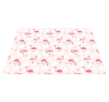 Vinyl teppich tiere mit pinken flamingo-motiven - TenStickers